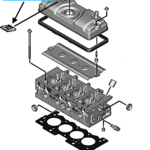 آرم شیر روی درب سوپاپ موتور پژو 206 تیپ 2